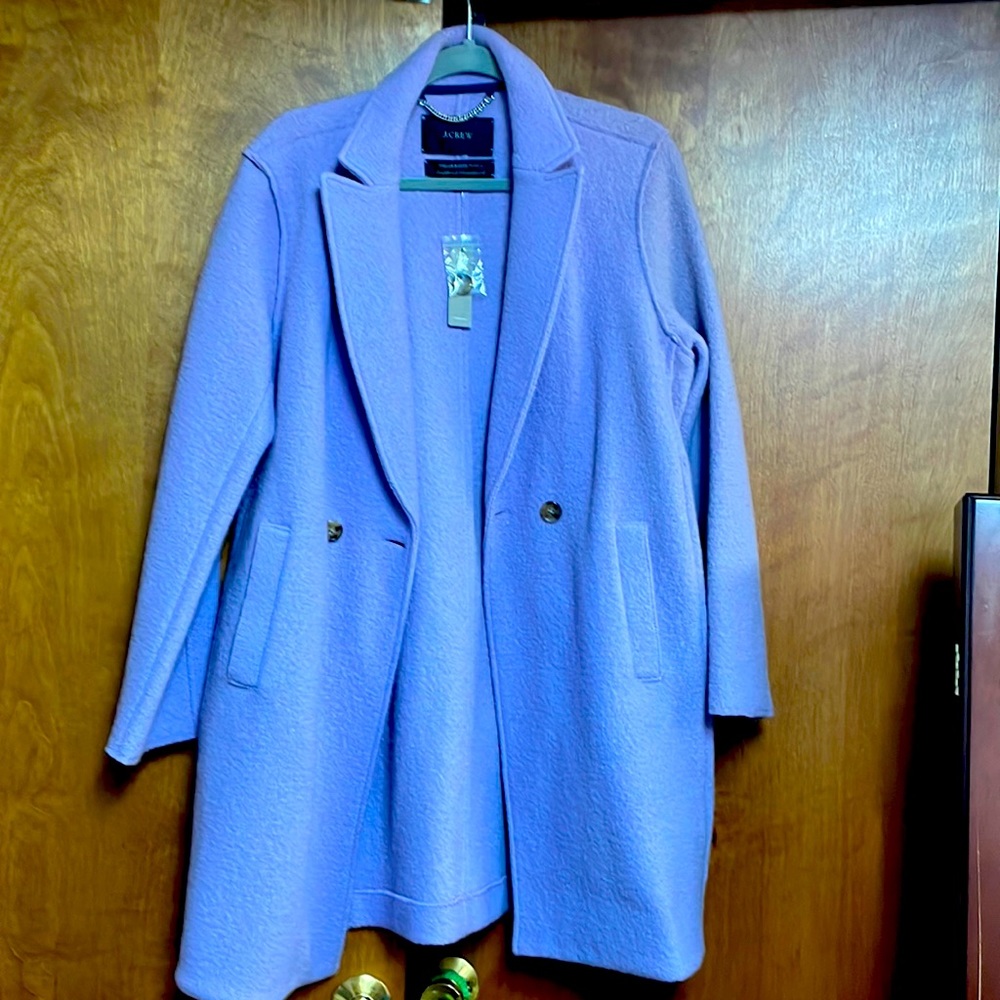 Size 12 petite purple jcrew pea coat